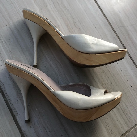 Miu Miu wood base open toe mule - Picture 3 of 6